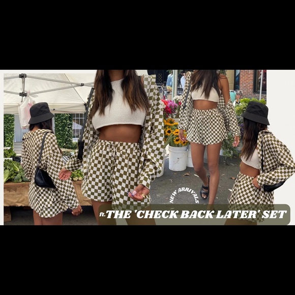 checker short set, worn once - Picture 2 of 7